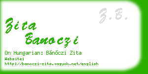 zita banoczi business card